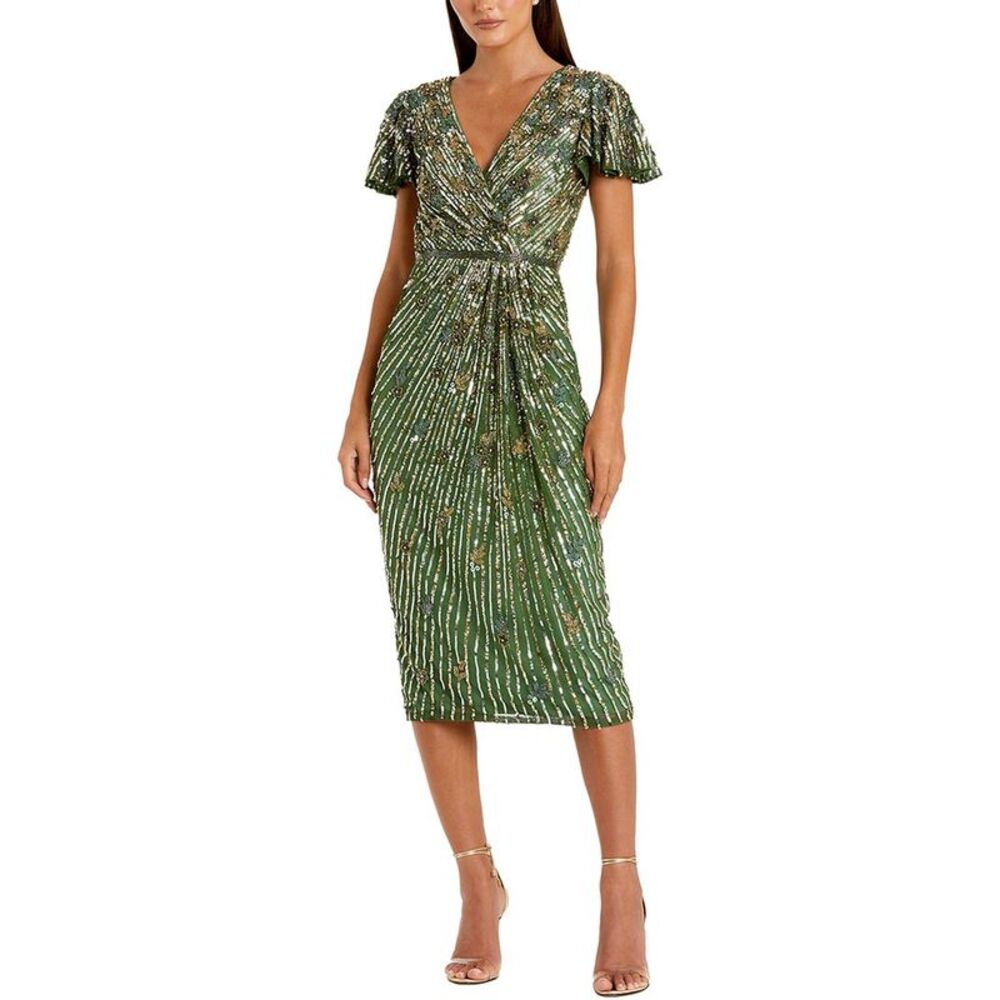 Mac Duggal Womens  Midi Dress